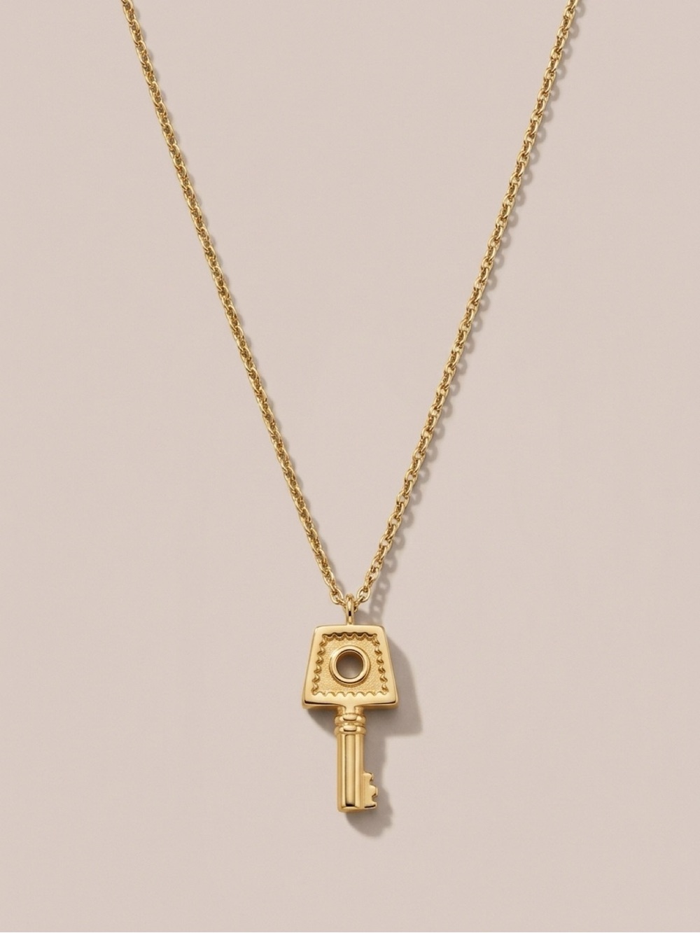 Gold Key Pendant Necklace - Electric Picks